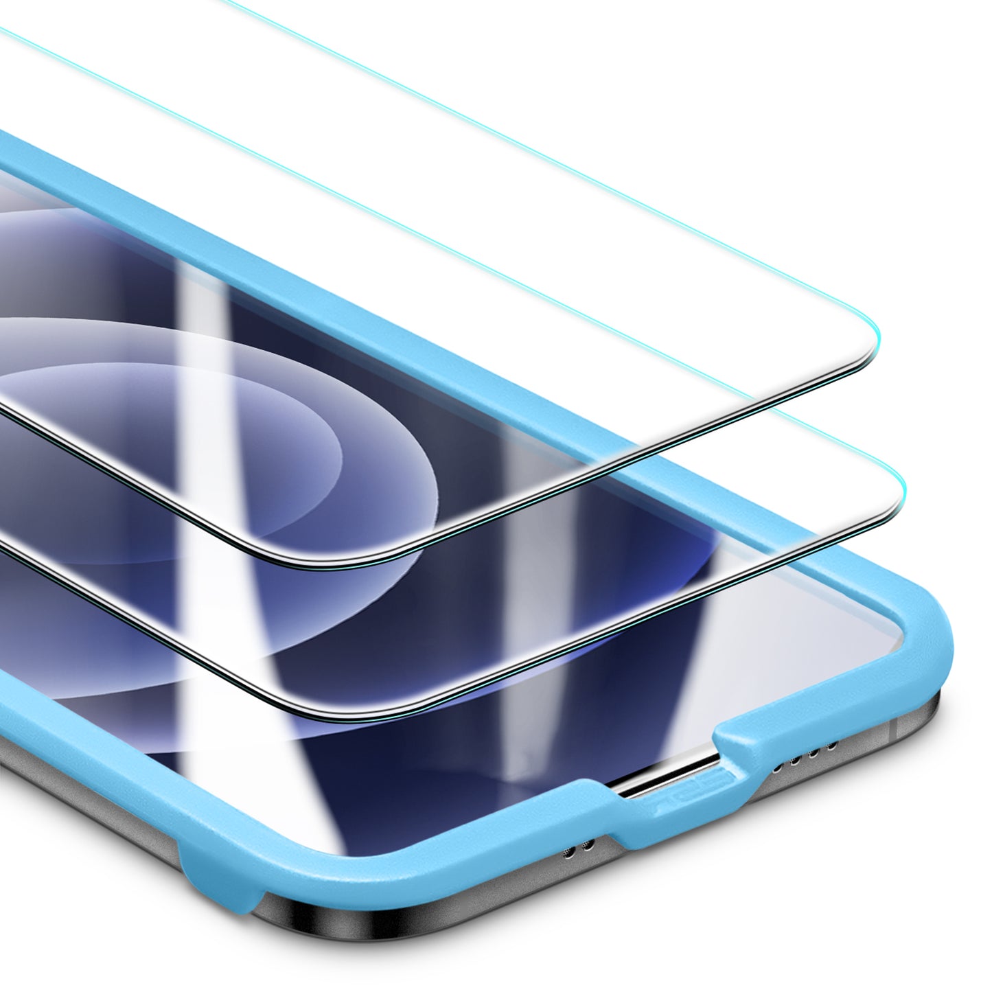 ESR Tempered-Glass Screen Protector for iPhone 12 Mini [2-Pack] [Easy Installation Frame] - Clear (110024)