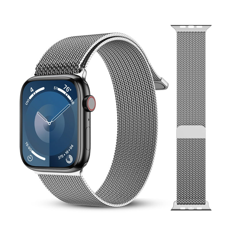 echelon Ironclad Stainless Steel Loop for Apple Watch Series 9 41mm/Watch Series 10 42mm / Watch SE (2022) 40mm - Silver (1107638)