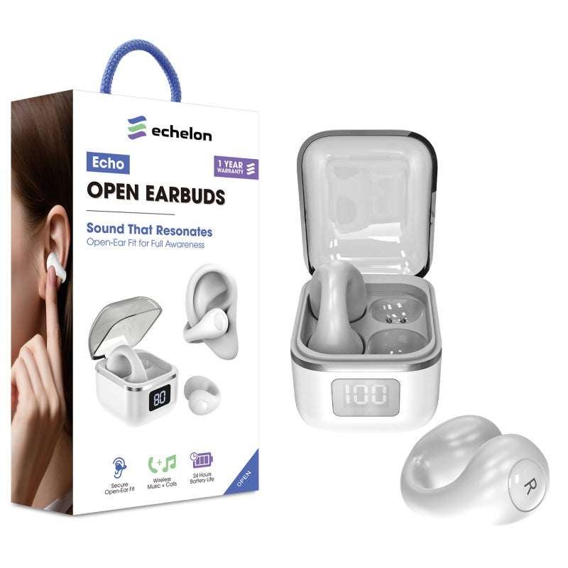 echelon Echo Open Earbuds - White ( 1107730) (MSRP $49.99)