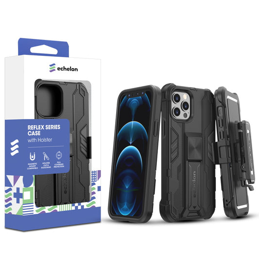 echelon Reflex Series Case with Holster for Apple iPhone 12 (6.1) / 12 Pro (6.1) - Black (1107702)