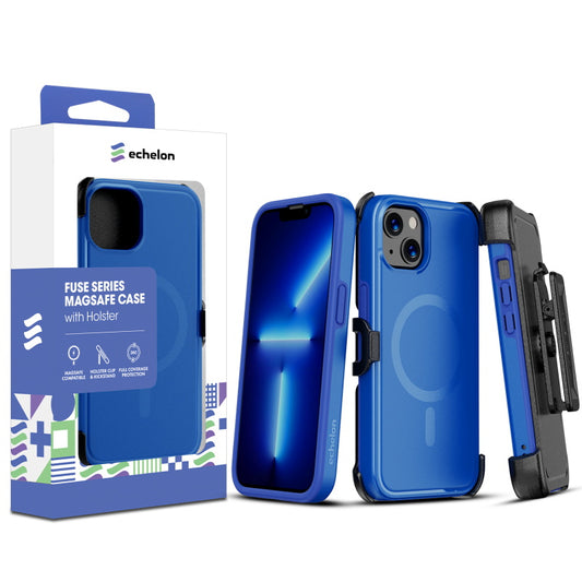 echelon Fuse Series MagSafe Case with Holster for Apple iPhone 13 (6.1) / 14 (6.1) - Blue (1107793)