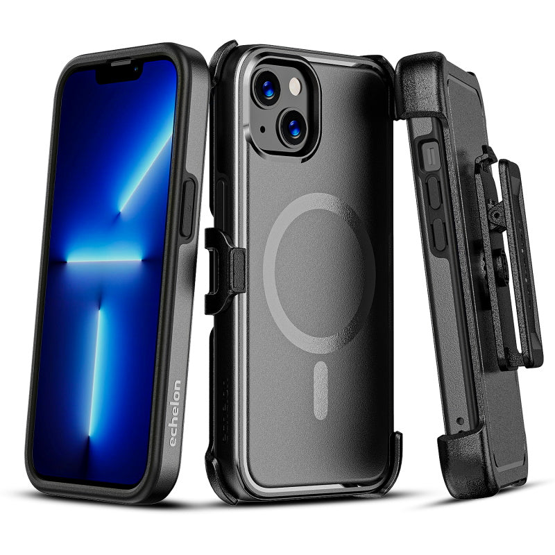 echelon Fuse Series MagSafe Case with Holster for Apple iPhone 13 (6.1) / 14 (6.1) - Black (1107792)