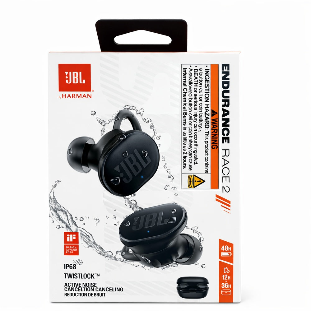 JBL ENDURANCE RACE 2 - BLACK ( 1108069) (MSRP $149.99)