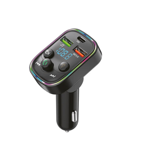 ATALAX SURGEMAX F5 DUAL USB/PD FM TRANSMITTER BLACK ( 1107791) (MSRP $39.99)