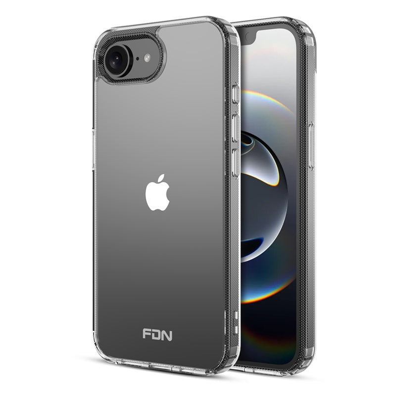 FDN Sturdy Gummy Cover for Apple iPhone 16e - Highly Transparent Clear / Transparent Clear (1102808)