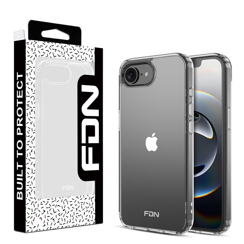 FDN Sturdy Gummy Cover for Apple iPhone 16e - Highly Transparent Clear / Transparent Clear (1102808)