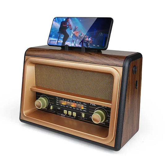 FOL A radio with a soul! The FOL FR-05 blends vintage aesthetics with modern features—AM/FM/SW radio, Bluetooth connectivity, and TWS stereo pairing for the ultimate listening experience (1107965) (MSRP $49.99)