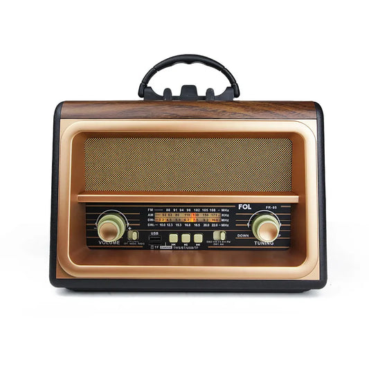 Rediscover Classic Sound with the FOL FR-05 Retro Radio Speaker Bluetooth, USB, microSD, and TWS technology  (1103036) (MSRP 69.99)
