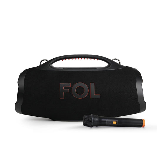 FOL FS-R208M TWS PRO RECHARGEABLE SPEAKER WITH IPX6, RGB LIGHT, 220 WATTS OF POWER, AND MICROPHONE ( 1107975) (MSRP $399.99)