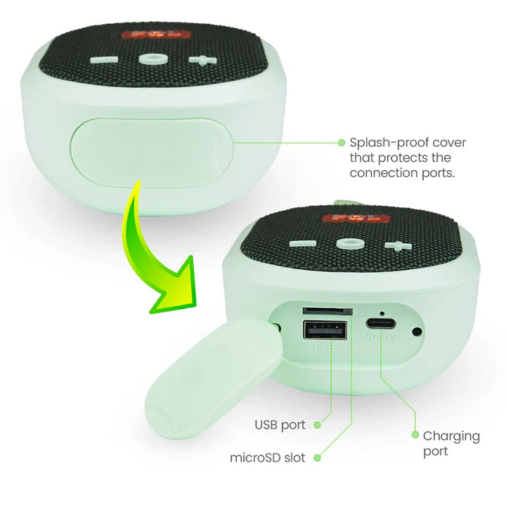 FOL Portable Bluetooth Speaker FS-S118L - Blue and Negro ( 1107497) (MSRP $29.99)