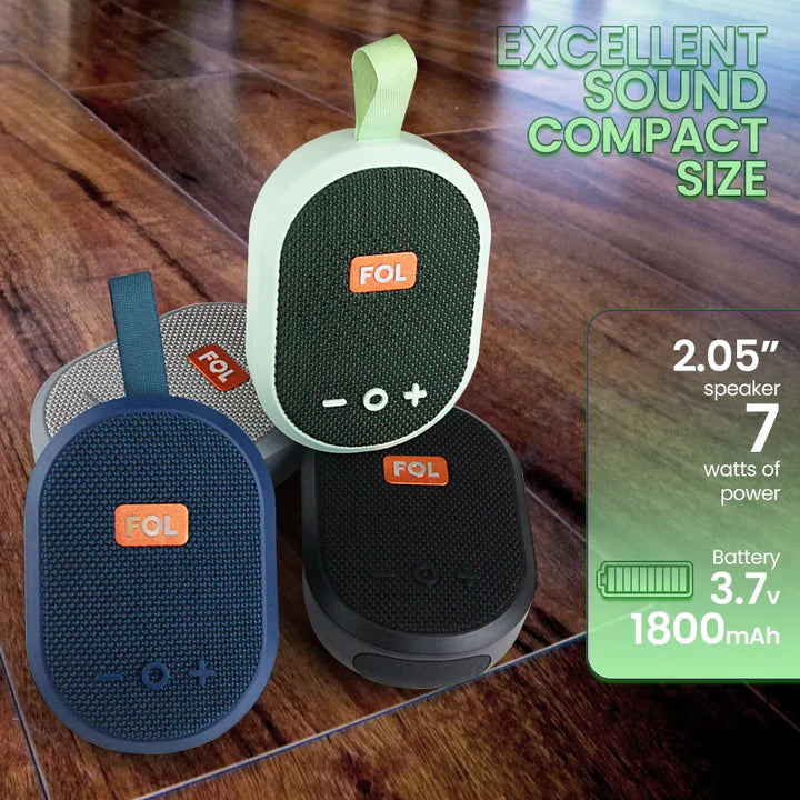 FOL Portable Bluetooth Speaker FS-S118L - Blue and Negro ( 1107497) (MSRP $29.99)