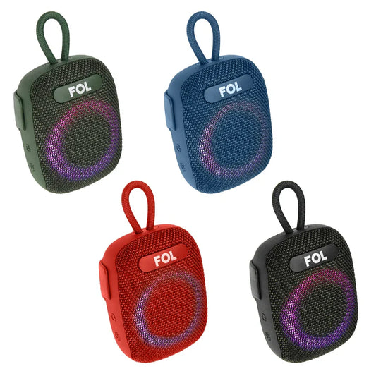 FOL FS-S195 TWS Bluetooth Speaker with Bike Mount, RGB Light, and IPX7 Waterproof Protection (Mix Colors) ( 1107970) (MSRP $39.99)
