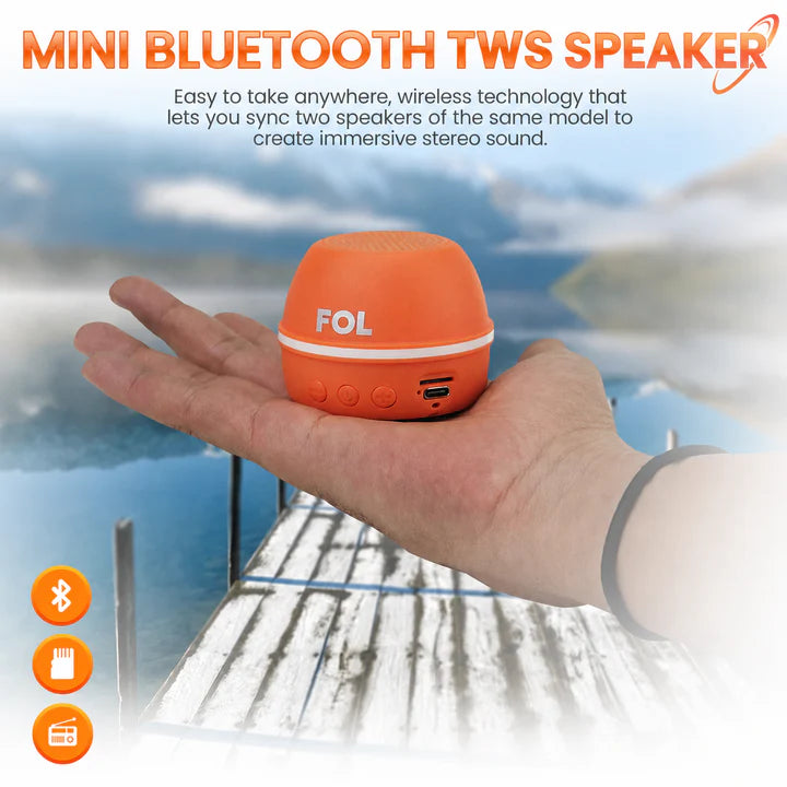 FOL FS-S196 Mini Bluetooth Speaker with TWS, FM Radio & Magnetic Ring (Mix Colors) ( 1107971) (MSRP $29.99)