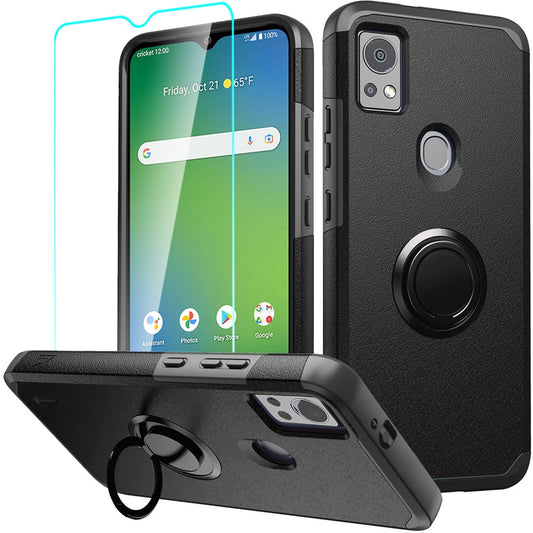 Cricket Icon 5 Tough Hybrid With Ring Stand + Tempered Glass - Black (1106021)