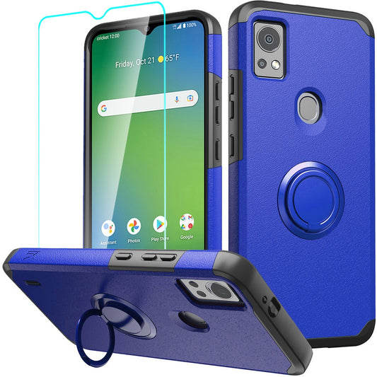 Cricket Icon 5 Tough Hybrid With Ring Stand + Tempered Glass - Classic Blue (1106022)