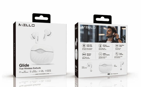MELLO GLIDE TRUE WIRELESS EARBUDS ( 1108173) (MSRP $69.99)