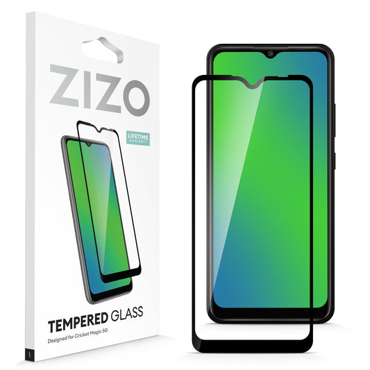 ZIZO TEMPERED GLASS SCREEN PROTECTOR FOR CRICKET MAGIC 5G - BLACK (1106068)