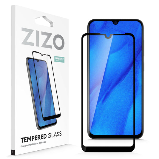 ZIZO TEMPERED GLASS SCREEN PROTECTOR FOR CRICKET DEBUT S2 - BLACK (1106252)