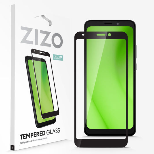 CRICKET DEBUT SMART ZIZO TEMPERED GLASS SCREEN PROTECTOR - BLACK (1104886)