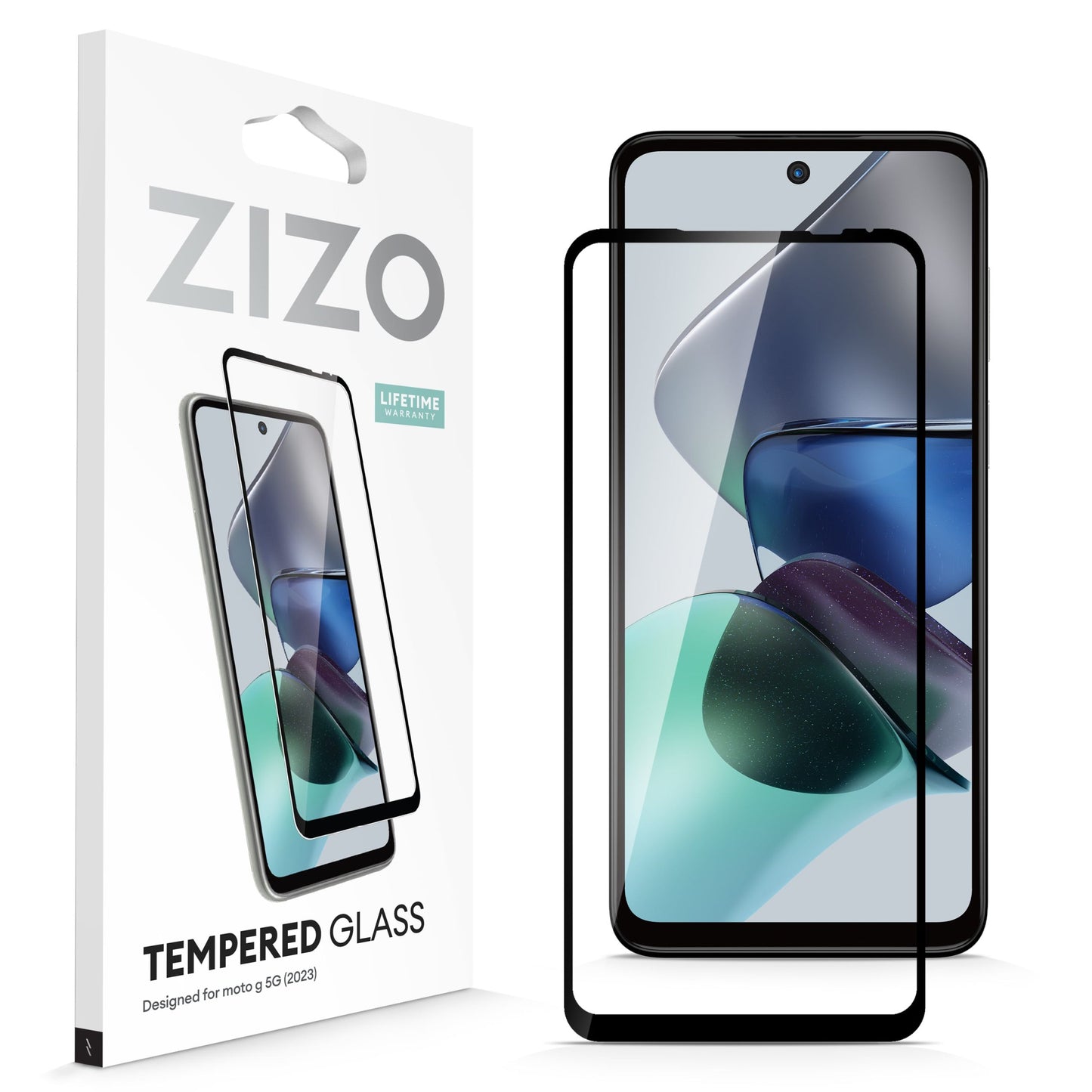MOTO G 5G (2023) ZIZO TEMPERED GLASS SCREEN PROTECTOR - BLACK (1105882)