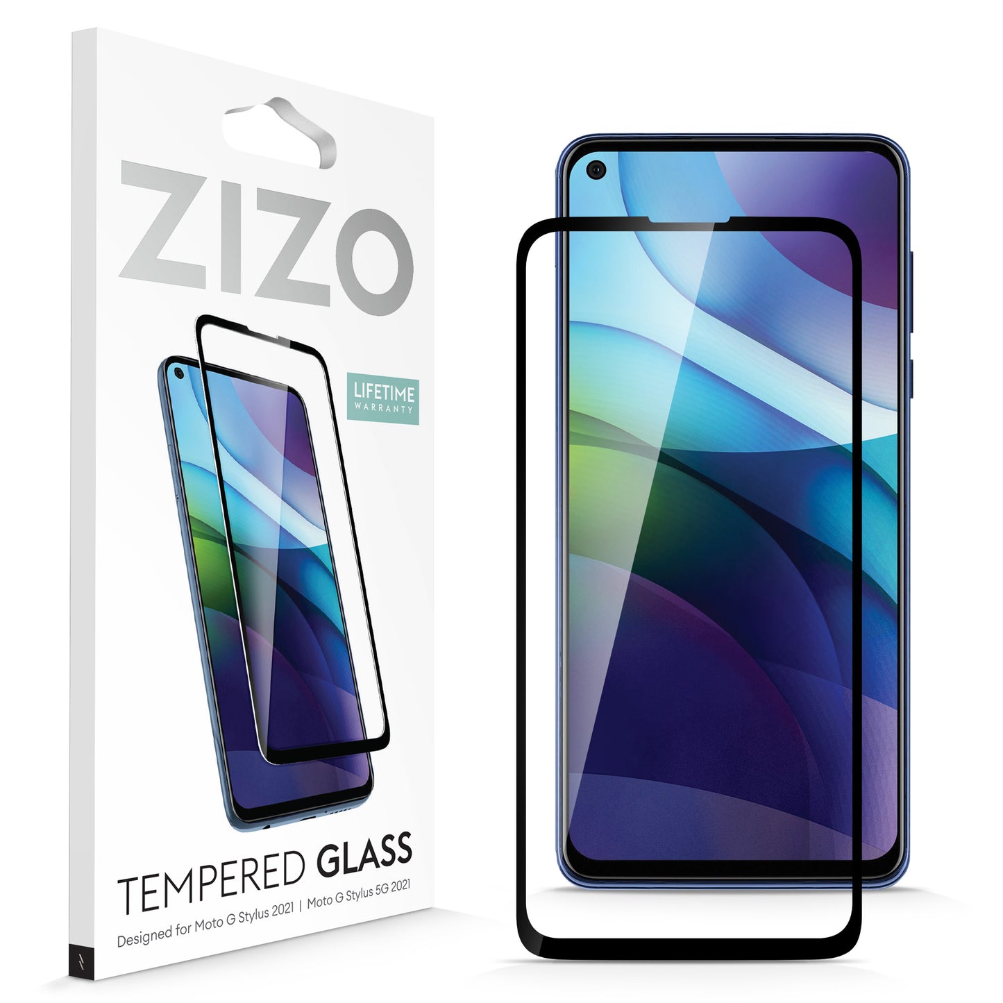 ZIZO TEMPERED GLASS SCREEN PROTECTOR FOR MOTO G STYLUS (2021) Black (1101291)