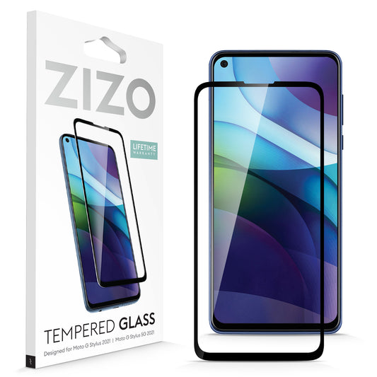 ZIZO TEMPERED GLASS SCREEN PROTECTOR FOR MOTO G STYLUS (2021) Black (1101291)