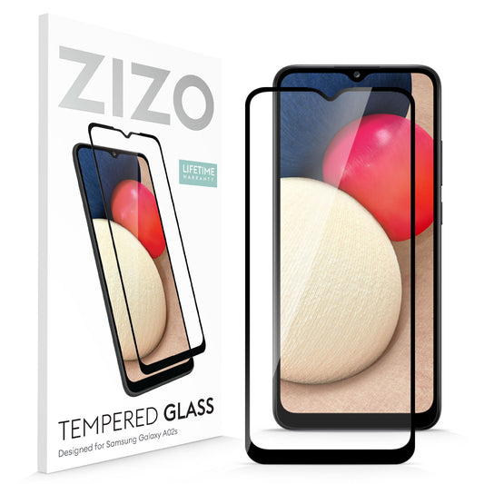 SAMSUNG GALAXY A02s ZIZO TEMPERED GLASS SCREEN PROTECTOR - BLACK (1100965)