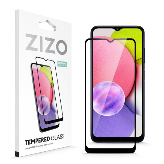 SAMSUNG GALAXY A03S ZIZO TEMPERED GLASS SCREEN PROTECTOR - BLACK (1103318)