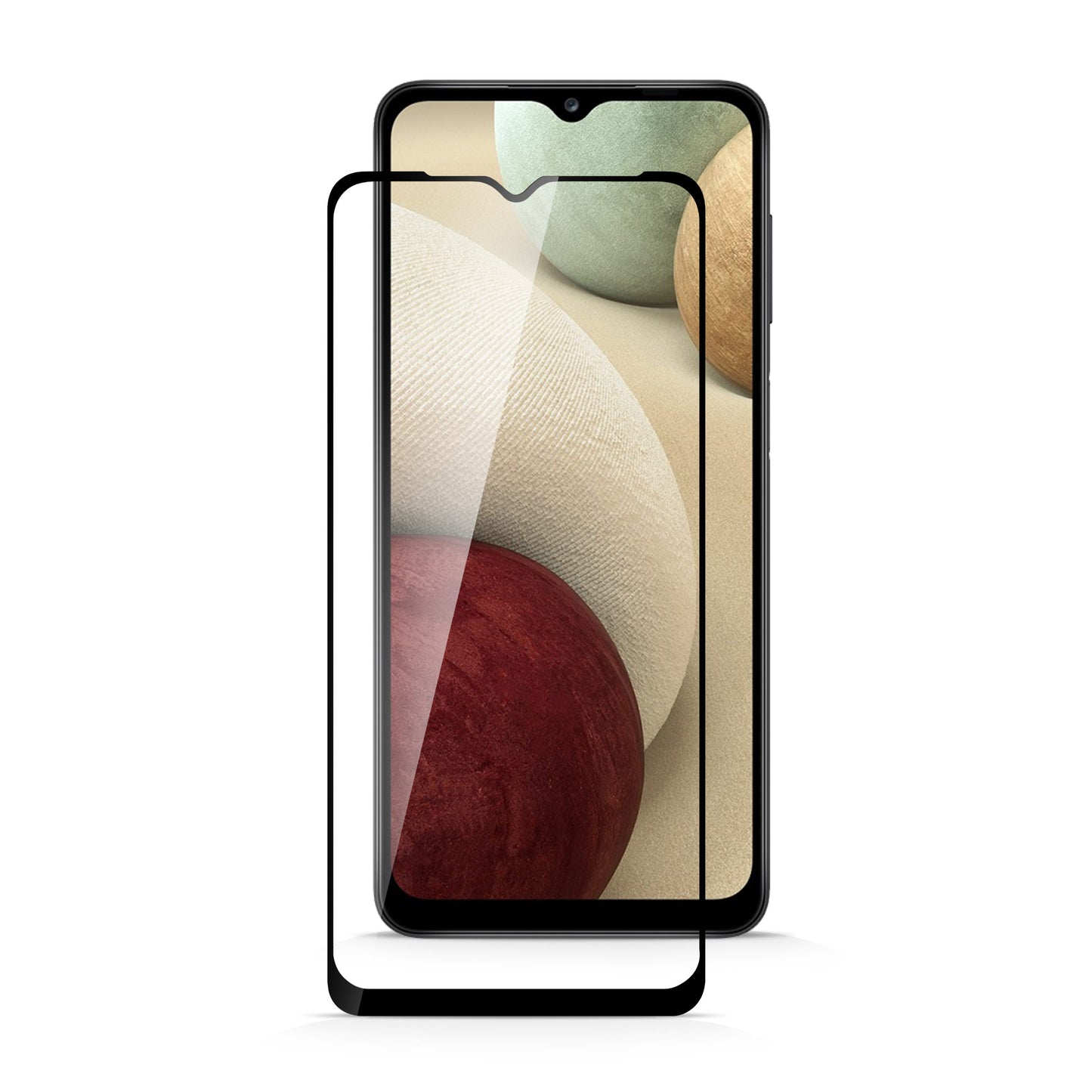 GALAXY A12 ZIZO TEMPERED GLASS SCREEN PROTECTOR - BLACK (1100612)