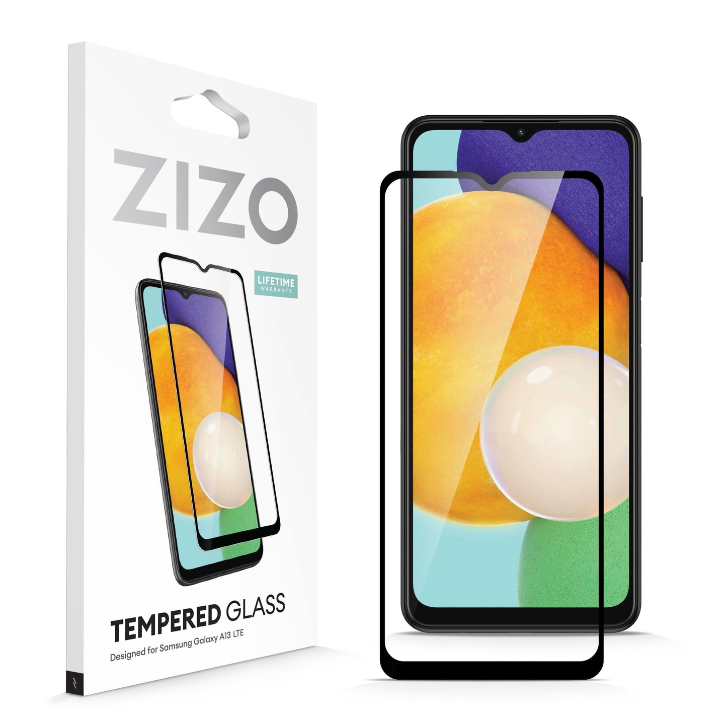SAMSUNG GALAXY A13 LTE ZIZO TEMPERED GLASS SCREEN PROTECTOR - BLACK (1103798)