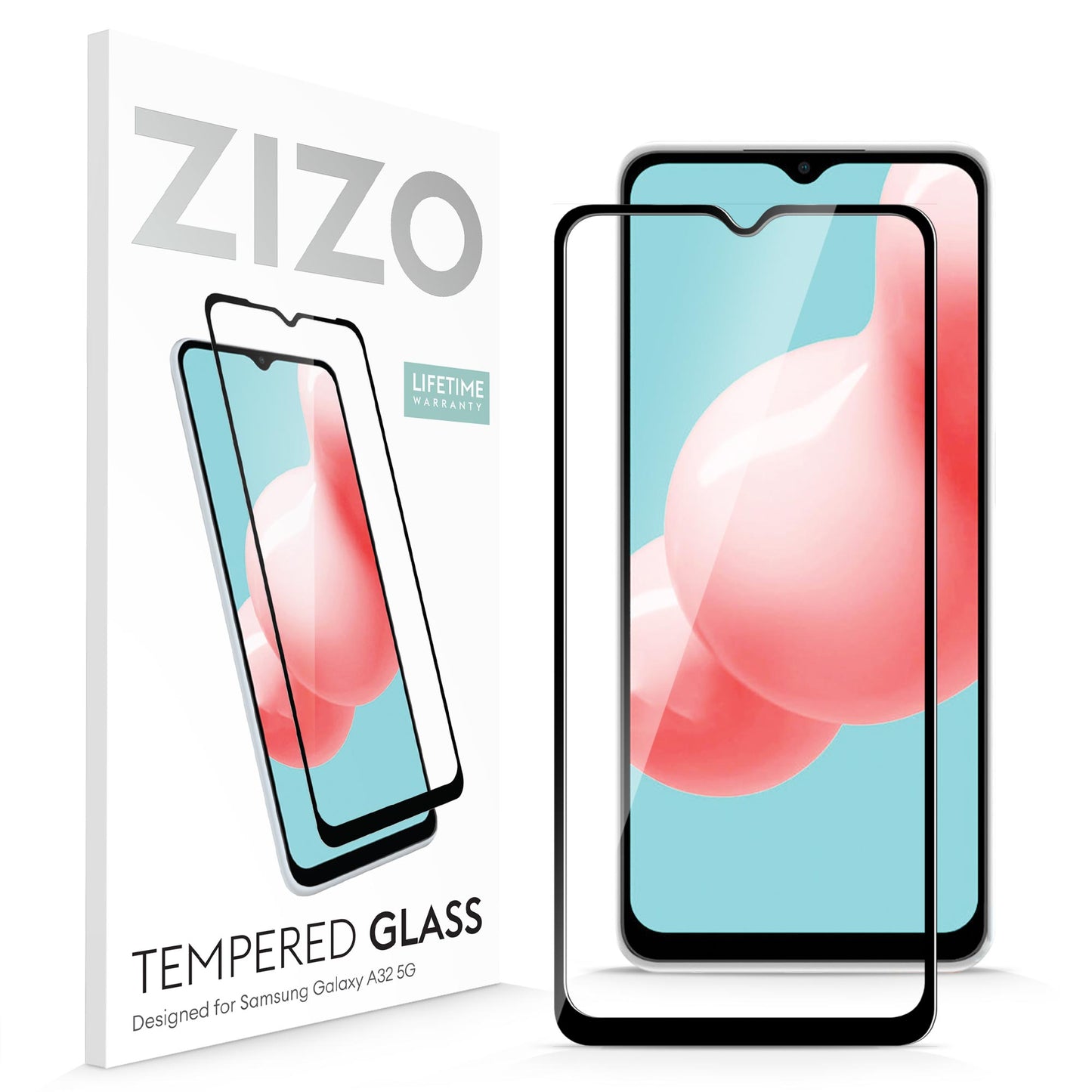 SAMSUNG GALAXY A32 5G ZIZO TEMPERED GLASS SCREEN PROTECTOR  – BLACK  (1100796)