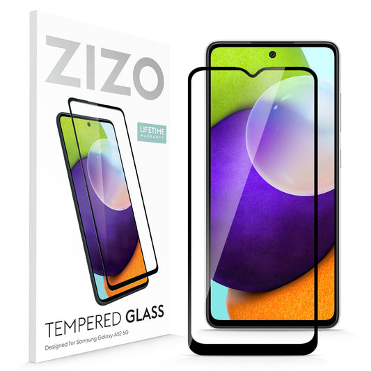 ZIZO TEMPERED GLASS SCREEN PROTECTOR FOR SAMSUNG GALAXY A52 5G - BLACK (1101110)