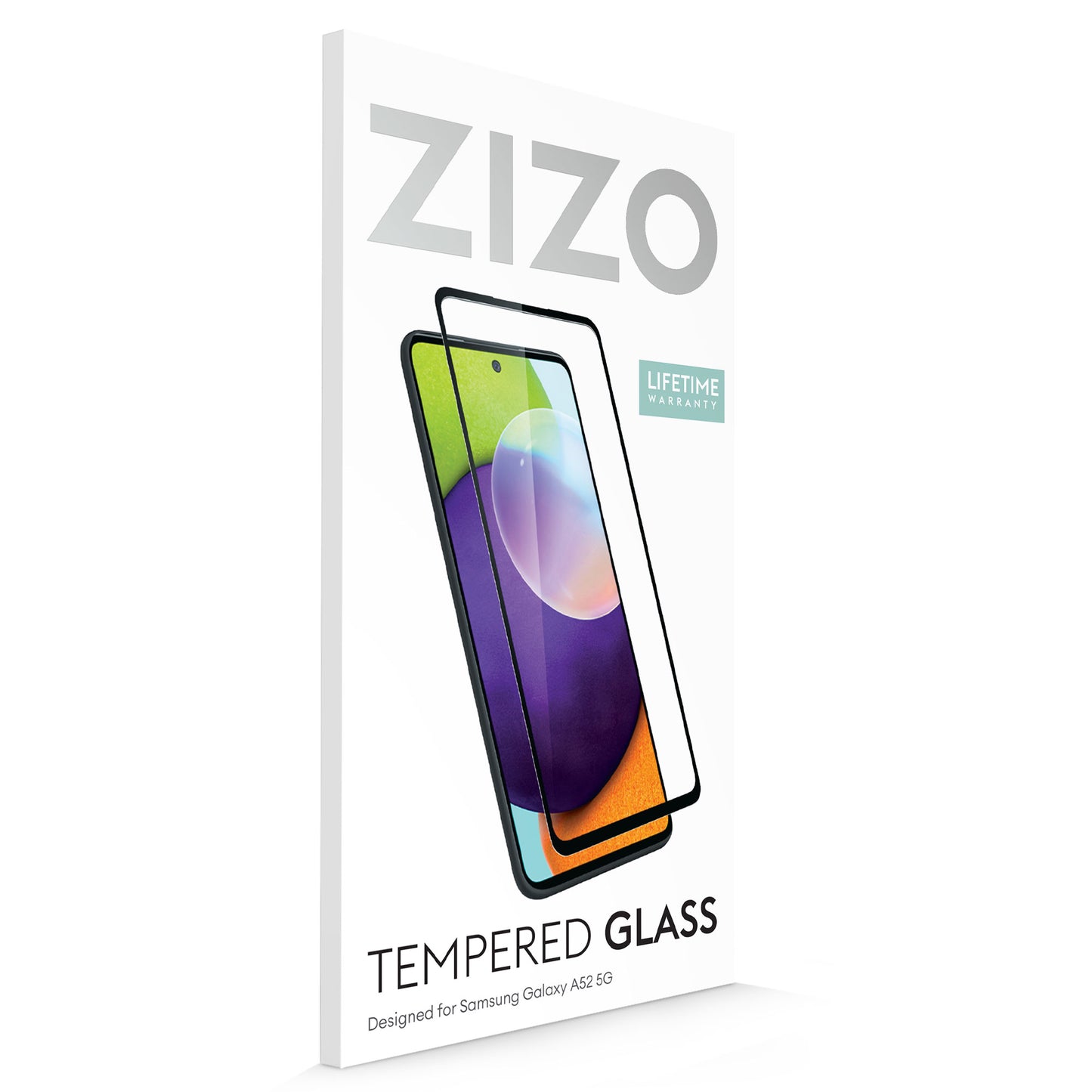 ZIZO TEMPERED GLASS SCREEN PROTECTOR FOR SAMSUNG GALAXY A52 5G - BLACK (1101110)
