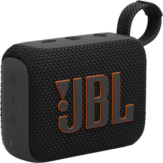 JBL Go 4 - Ultra-Portable, Waterproof and Dustproof Bluetooth Speaker, Big Pro Sound with Punchy bass, 7-Hour Built-in Battery, Made in Part with Recycled Materials (Black) (1107036)