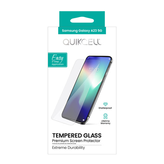 Samsung Galaxy A23 5G QUIKCELL TEMPERED GLASS Screen Protector - CLEAR (1104818)