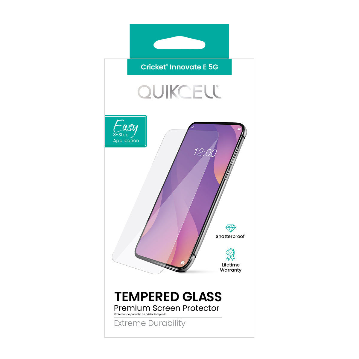 Cricket Innovate E 5G QUIKCELL TEMPERED GLASS Screen Protector - CLEAR (1105055)