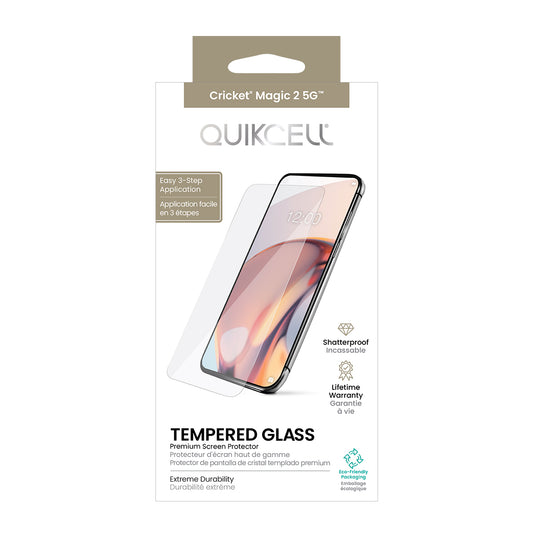 Quikcell Cricket Magic 2 5G TEMPERED GLASS Screen Protector Clear  (1107722)