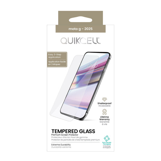 Quikcell moto g – 2025 Tempered Glass Screen Protector- Clear  (1107809)