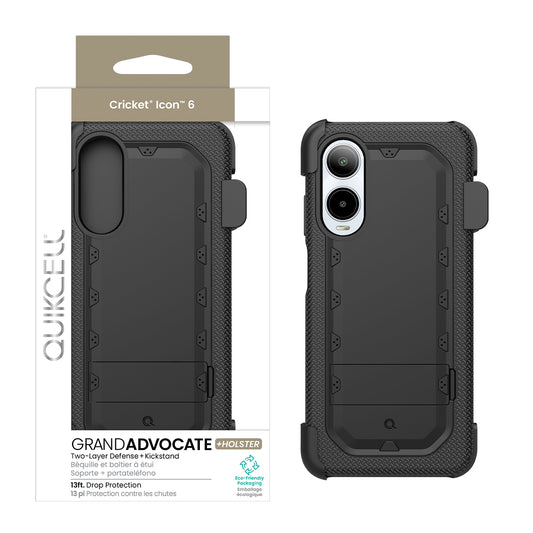 Quikcell Cricket Icon 6 Grand Advocate + Holster Armor Black (1107678)