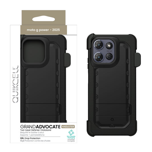 Moto G Power 2025 Quikcell Grand Advocate + Holster Armor - Black (1102687)