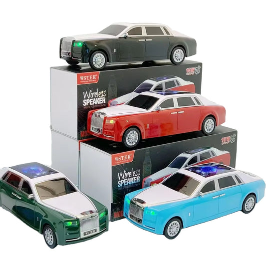 WS-610 Luxury Sedan Replica Bluetooth Speaker – LED Starry Sky Screen Display, HD Sound, TWS Stereo,FM Radio, USB/TF Playback, Built-in Microphone, Portable Wireless Gift for Car Enthusiasts ( 1103716) (MSRP $89.99)