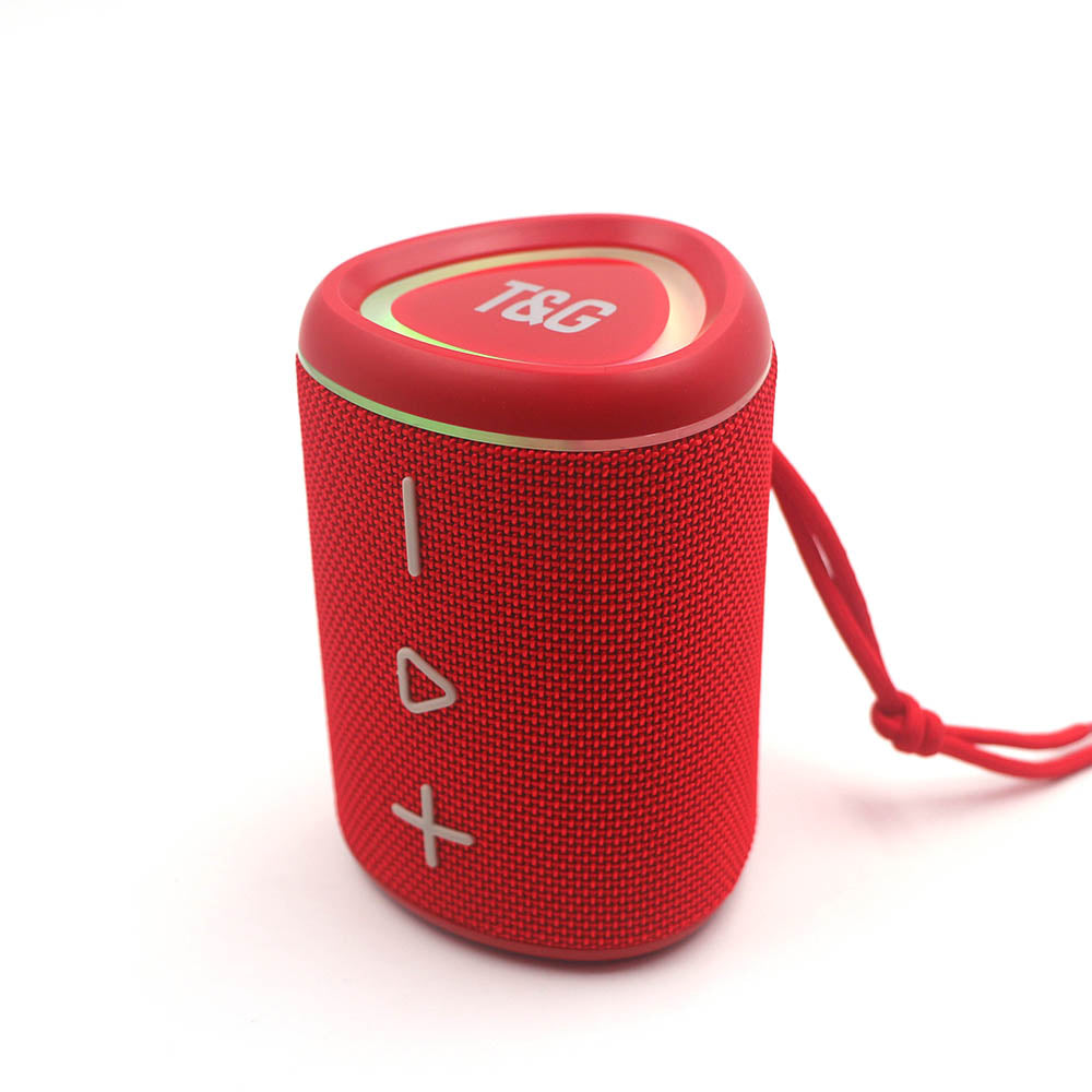TG-466 Blue-tooth Fabric Waterproof Wireless BT Powerful Speaker HiFi Active Stereo Bass RGB Light Outdoor Party Fabric Speaker ( 1103715) (MSRP $59.99)