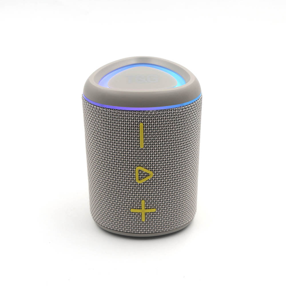 TG-466 Blue-tooth Fabric Waterproof Wireless BT Powerful Speaker HiFi Active Stereo Bass RGB Light Outdoor Party Fabric Speaker ( 1103715) (MSRP $59.99)