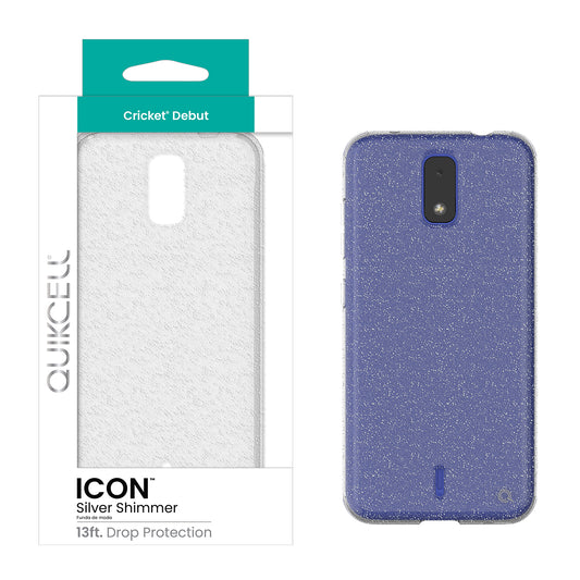 Cricket Debut Quikcell Icon Fashion Case - SILVER SHIMMER (1103095)