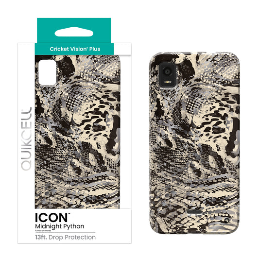 Cricket Vision Plus Quikcell ICON Fashion Case - MIDNIGHT PYTHON (1103856)