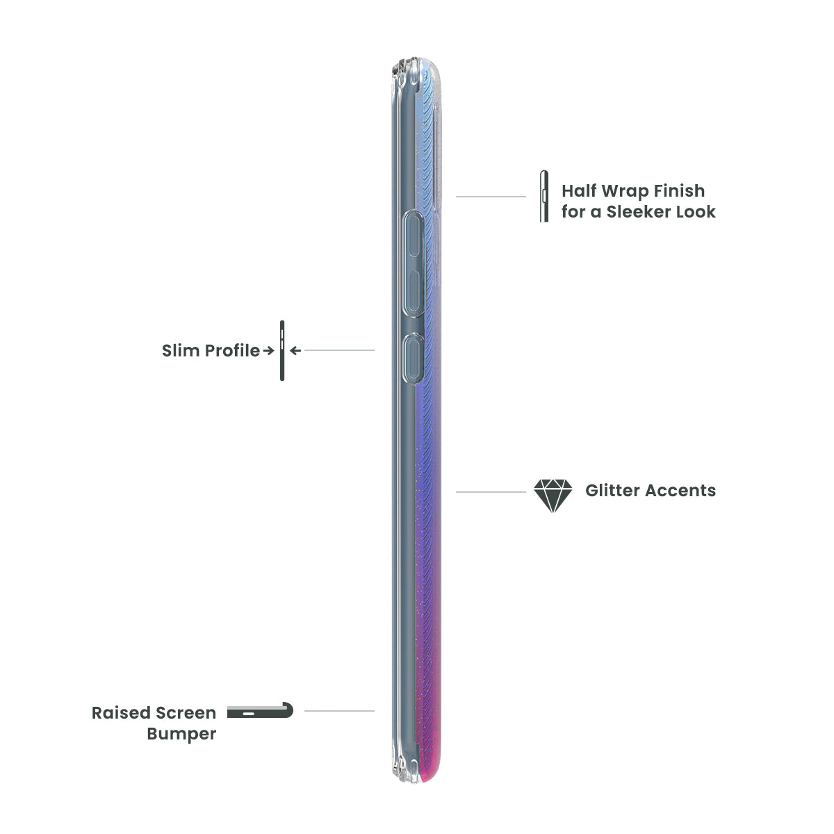 Cricket Icon 4 ICON QUIKCELL ICON Fashion Case - NEBULA SHIMMER (1105057)