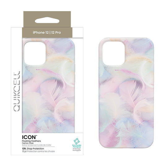 Quikcell Apple iPhone 12 & 12 PRO ICON Fashion Case Floating Feathers  (1107724)