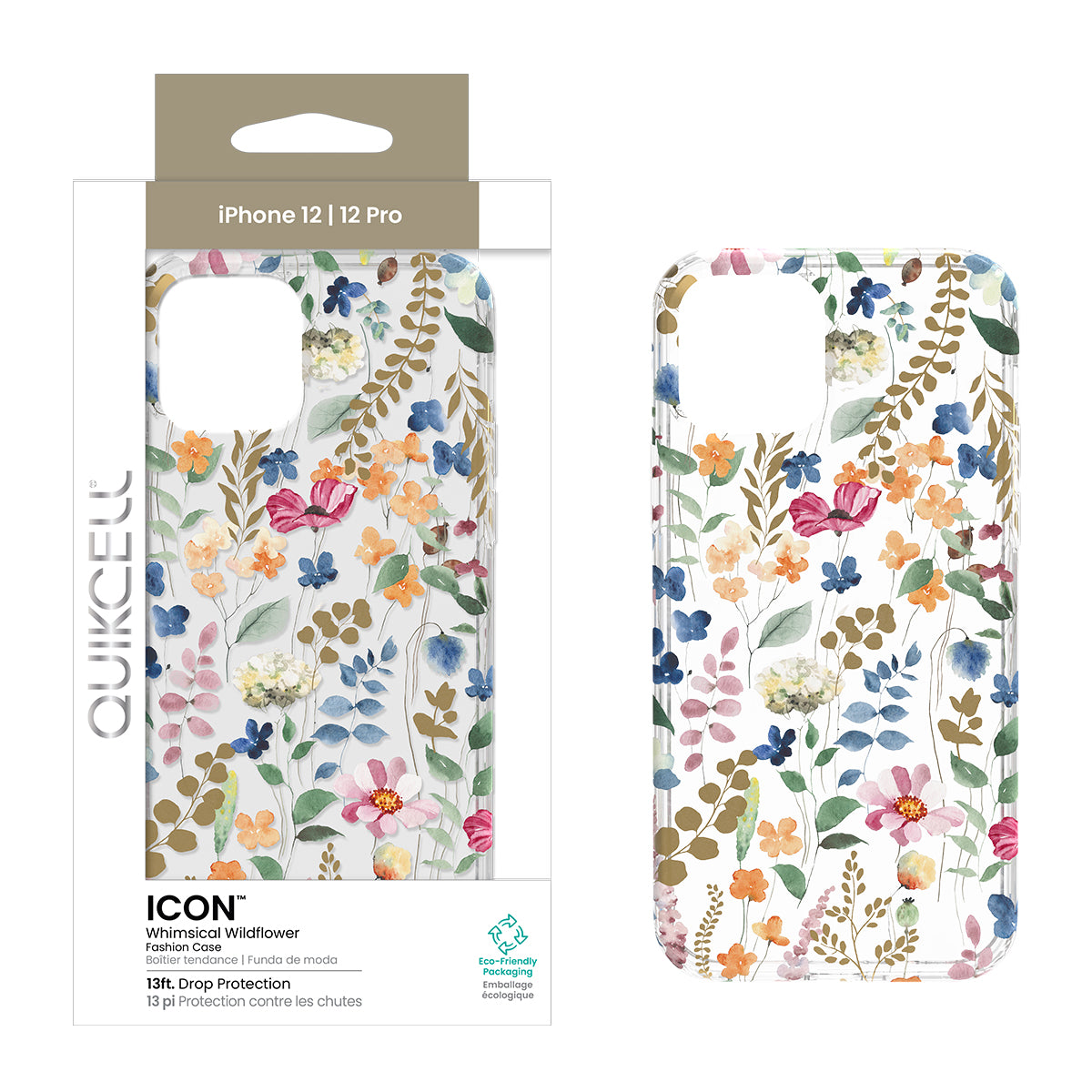 Quikcell Apple iPhone 12 & 12 PRO ICON Fashion Case Whimsical Wildflower  (1107726)