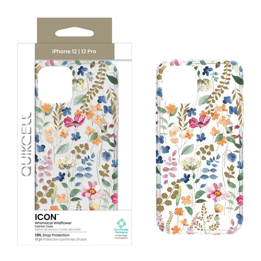 Quikcell Apple iPhone 12 & 12 PRO ICON Fashion Case Whimsical Wildflower  (1107726)