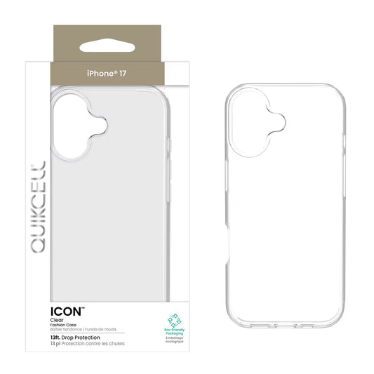 QUIKCELL Apple iPhone 17 ICON Fashion Case CLEAR(1103333) (MSRP $49.99)